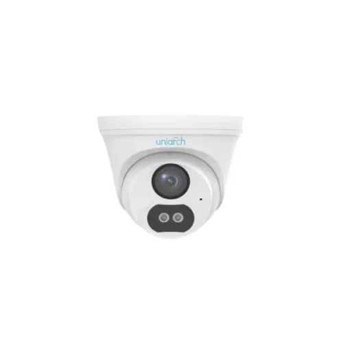 Cámara IP Turret Uniarch 2MP Lente 2.8mm Micrófono Integrado PoE IR 30M Detección Humana