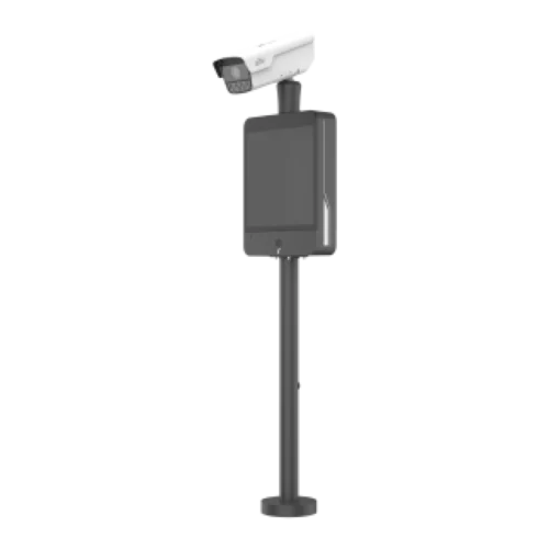 Cámara LPR tipo poste 4 MP todo en uno con pantalla Uniview PKC5601-C4Z-LED44-WH