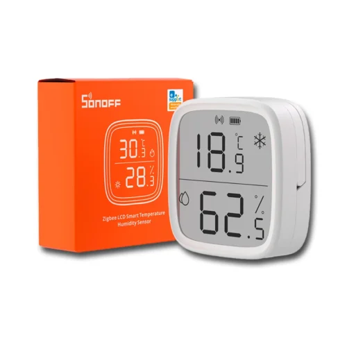 Sensor de Temperatura y Humedad Zigbee Sonoff con monitor