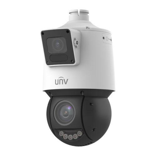 Cámara PTZ de red LightHunter MultiView IR de 4MP+4MP con zoom óptico de 25X Uniview IPC94144SR-X25-F40C