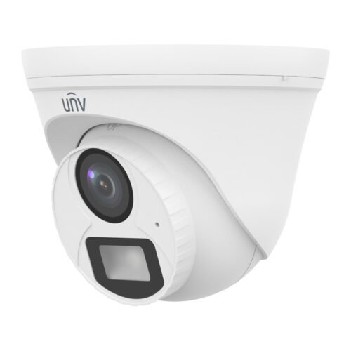 Cámara analógica tipo torreta fija ColourHunter de 2 MP con luz cálida Uniview UAC-T112-AF28-W