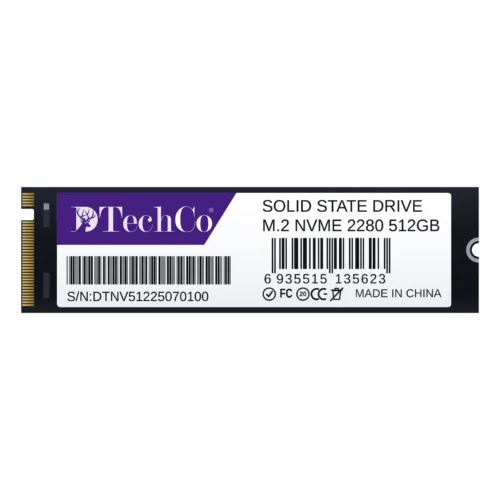 SSD DTechCo de 512GB, M.2 NVMe PCIe 2280, distribuido por Mundo Tech Colombia