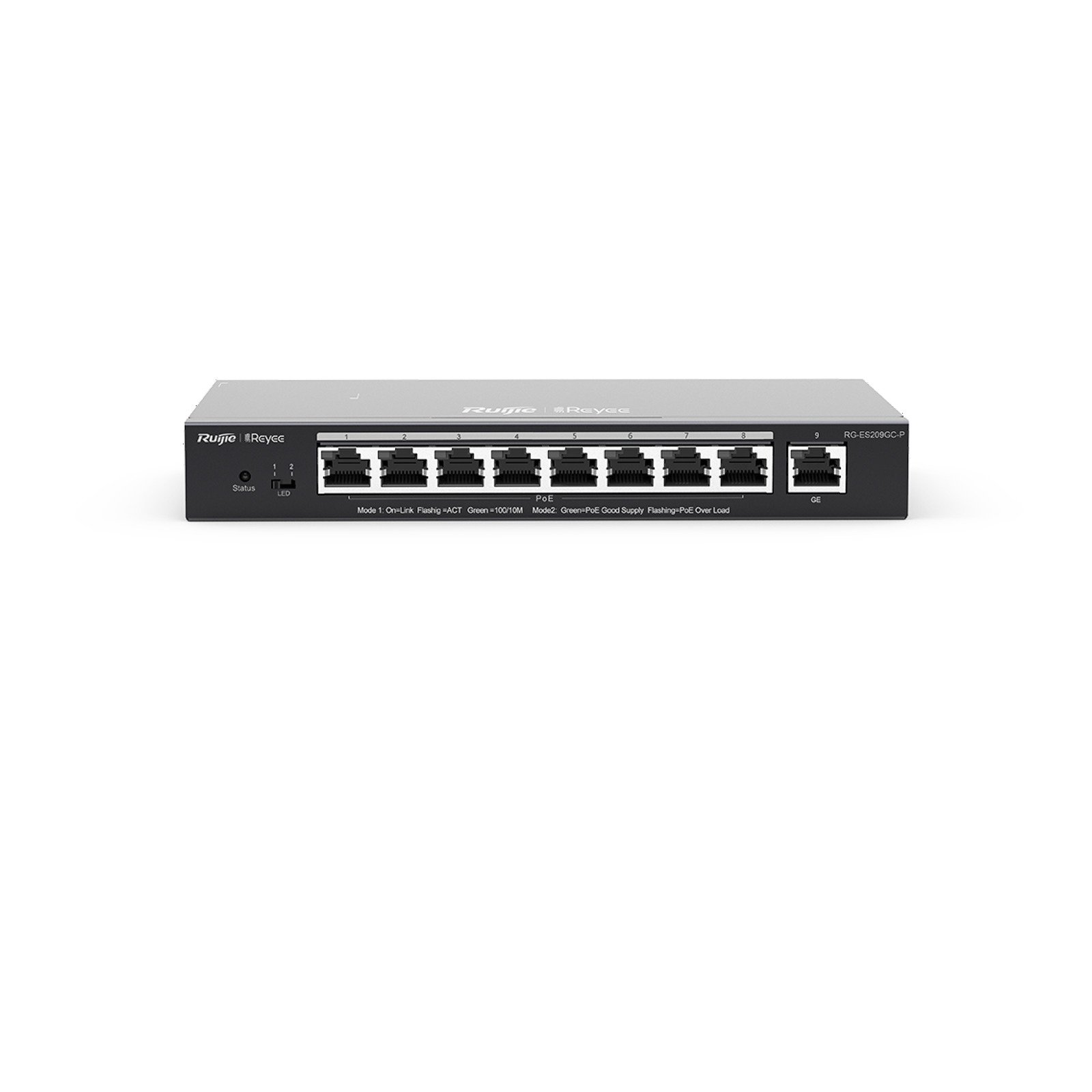 Switch Gigabit PoE inteligente de 9 puertos Reyee RG-ES209GC-P